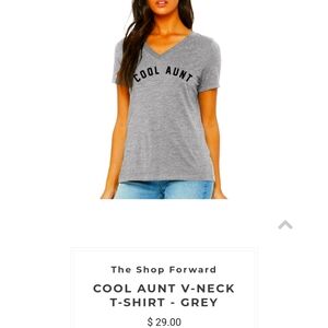 Cool Aunt v-neck t-shirt gray
